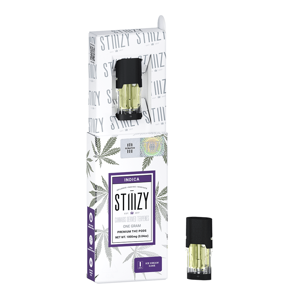 STIIIZY- PREMIUM THC POD 1G- CANNABIS DERIVED TERPENES- ICE CREAM CAKE