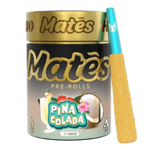 MATES- Melted Diamond & Live Resin Infused- 5pck Pre Roll- PINA COLADA