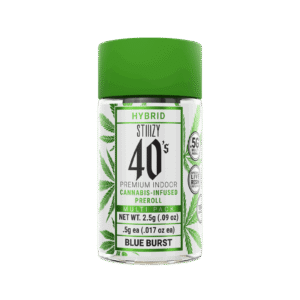 STIIIZY- 40’S INFUSED PRE ROLLS 5 PACK- BLUE BURST