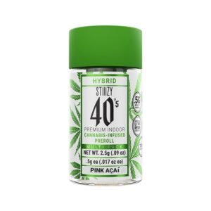 STIIIZY- 40’S INFUSED PREROLL 5 PACK- PINK ACAI