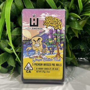 HOLY SMOKES- 5 INFUSED PRE-ROLLS- GRAPE BUTTER TOAST