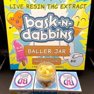 Baskin Dabbins Live Resin THC Extracts 1oz Baller Jars