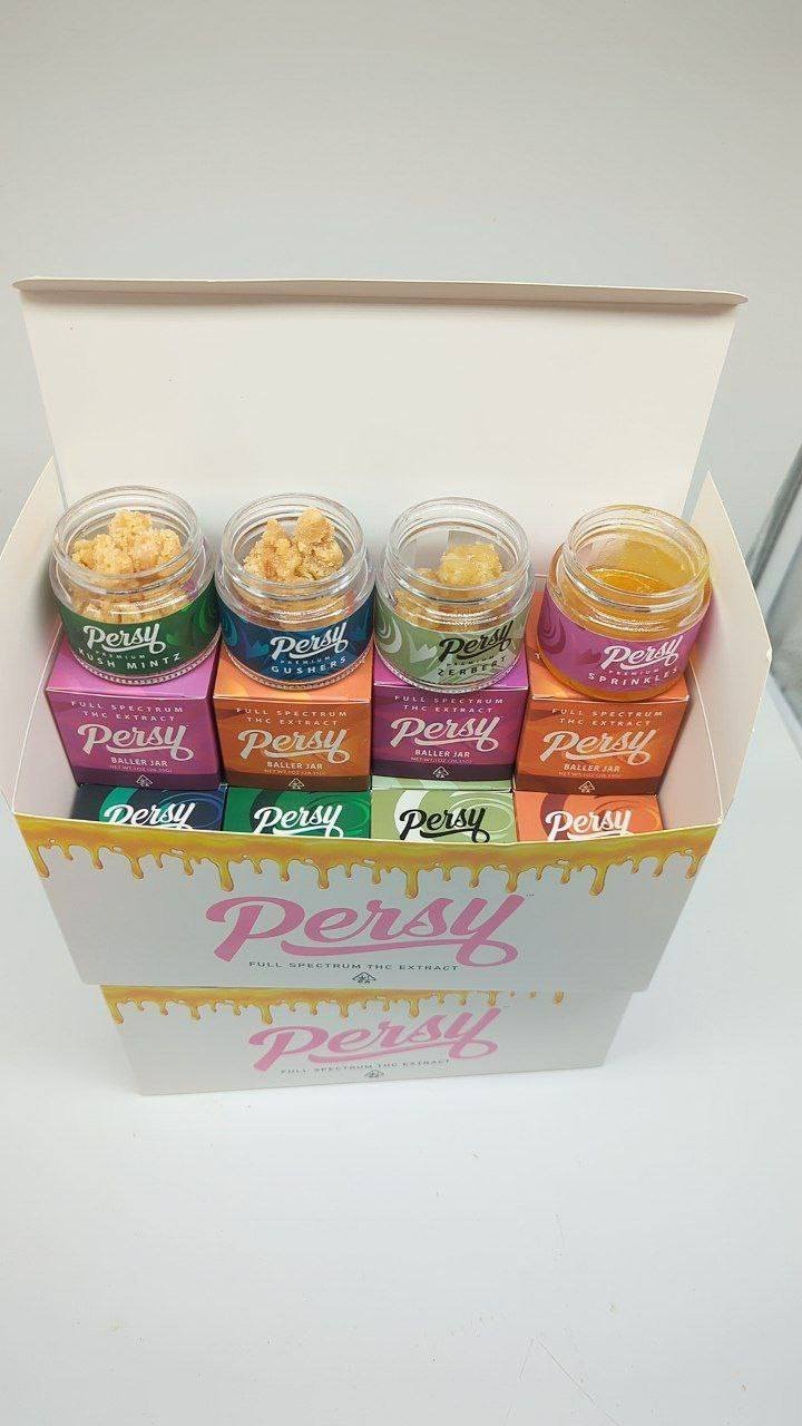 Persy Crumble and badder 1oz concentrate baller box